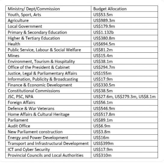 Zimbabwe 2019 budget: who is getting what! | The Insider